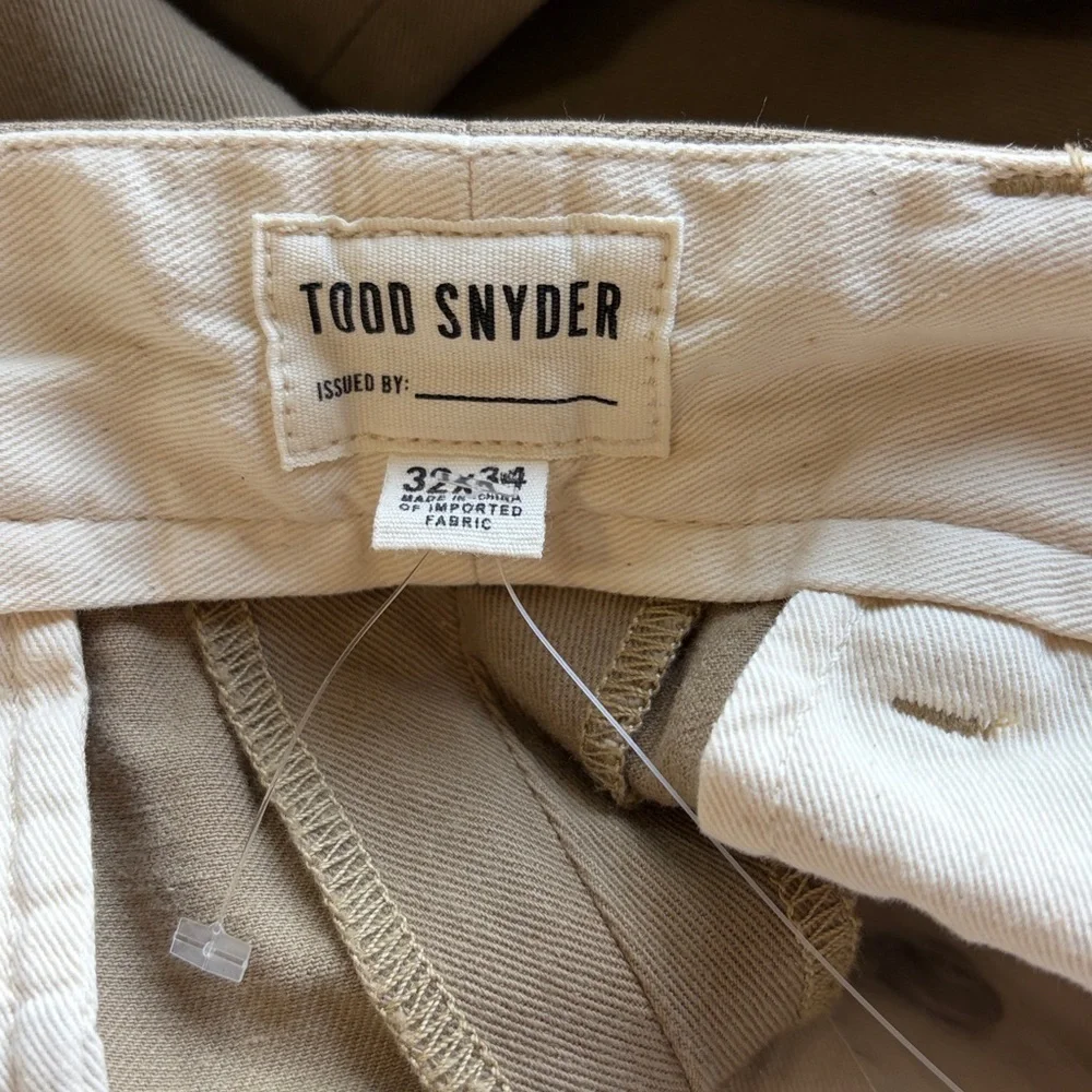 Todd Snyder Patch and Repair Selvedge Chino Khaki Japan Mens Sz 32/34 NEW - Picture 9 of 13